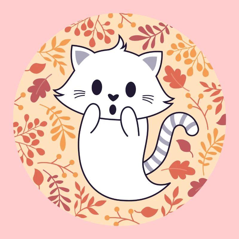 de chat avec motif d’automne