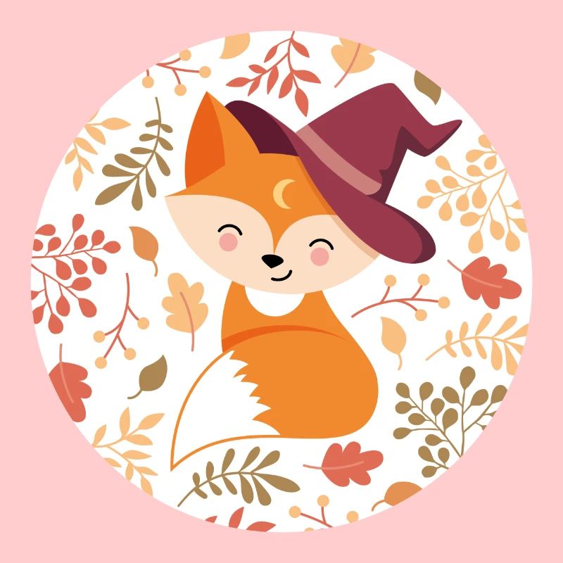 Fuchs mit Herbstmuster