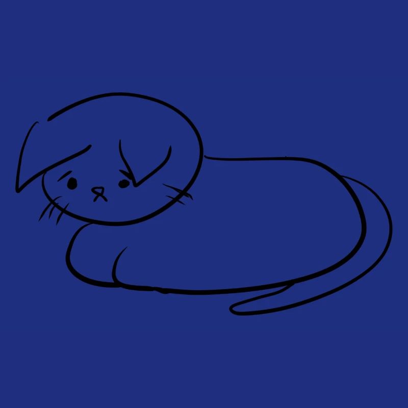 symbole d’animal chat triste