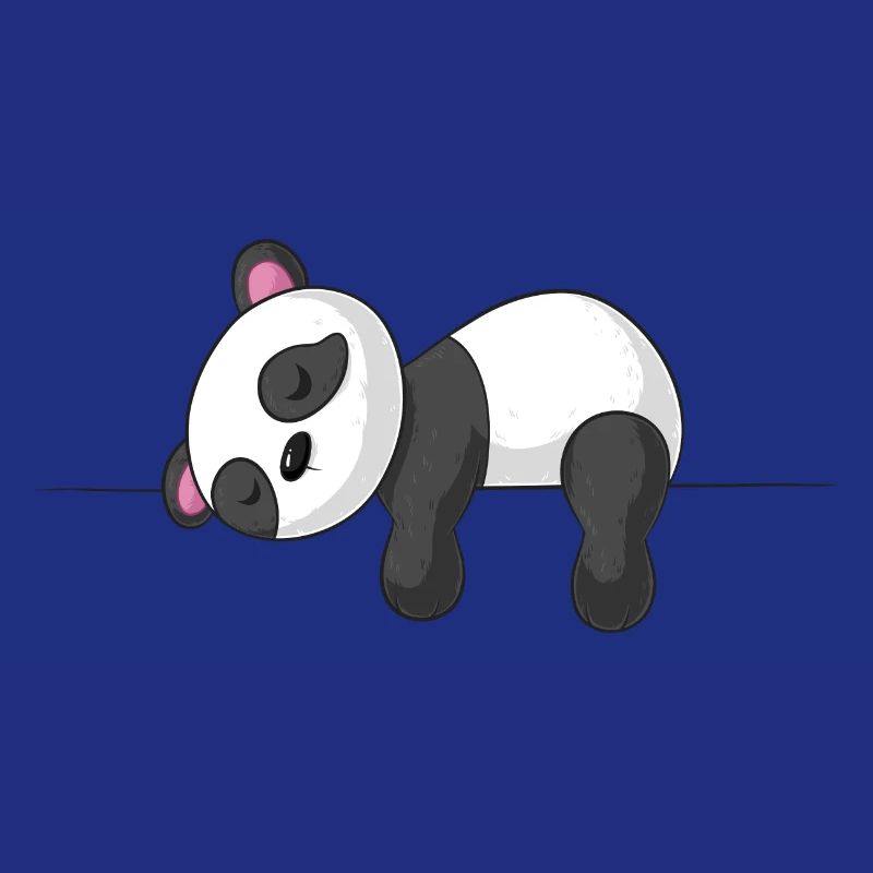 Schläfriger Comic Panda