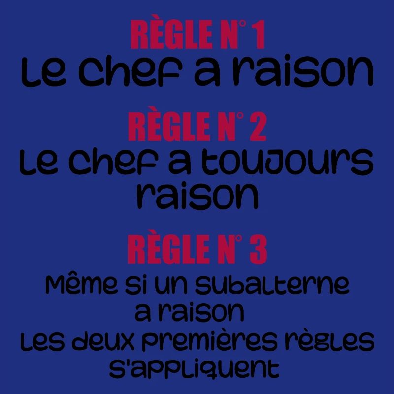 Les règles du chef