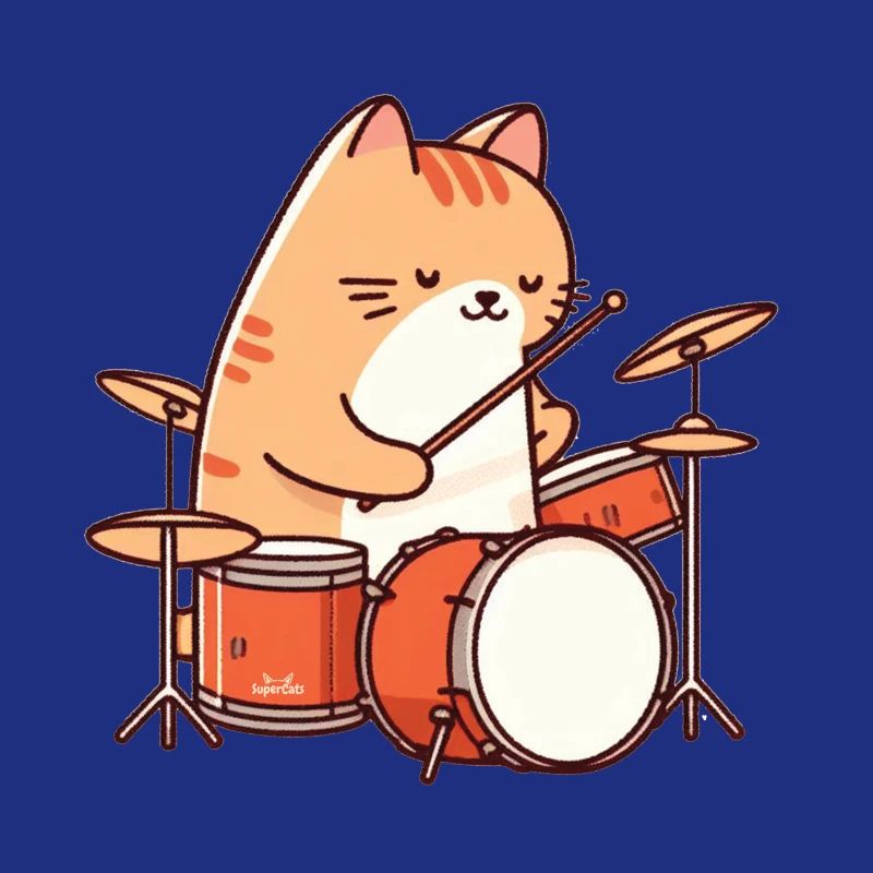 Chat batteur