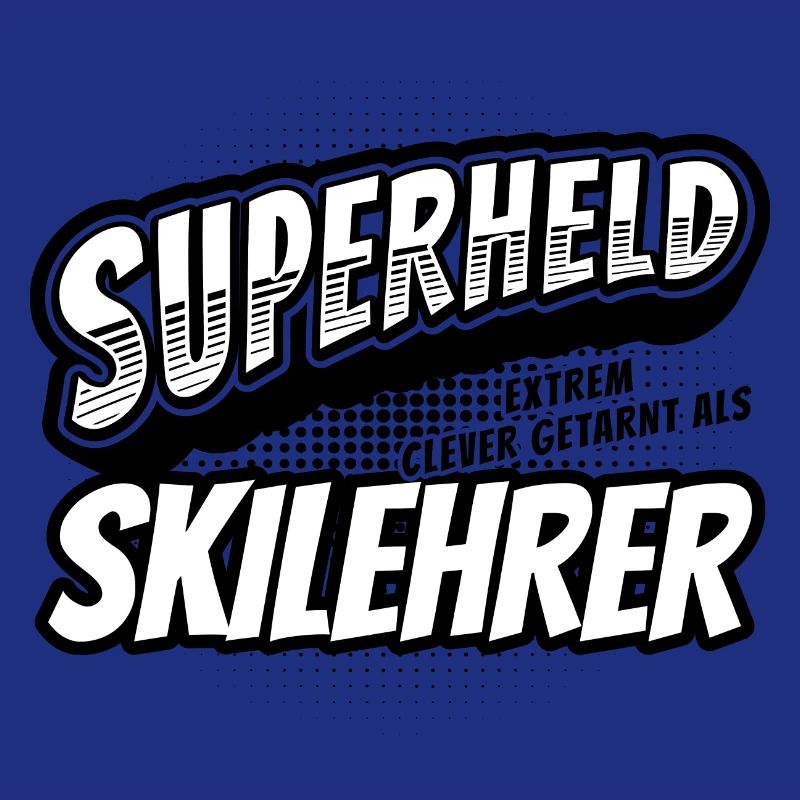 Superheld, clever getarnt als Skilehrer