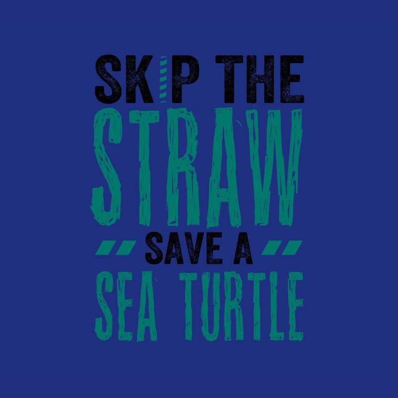 Meeresschutzgeschenk Überspringen Sie einen Strohhalm Retten Sie ein Meer