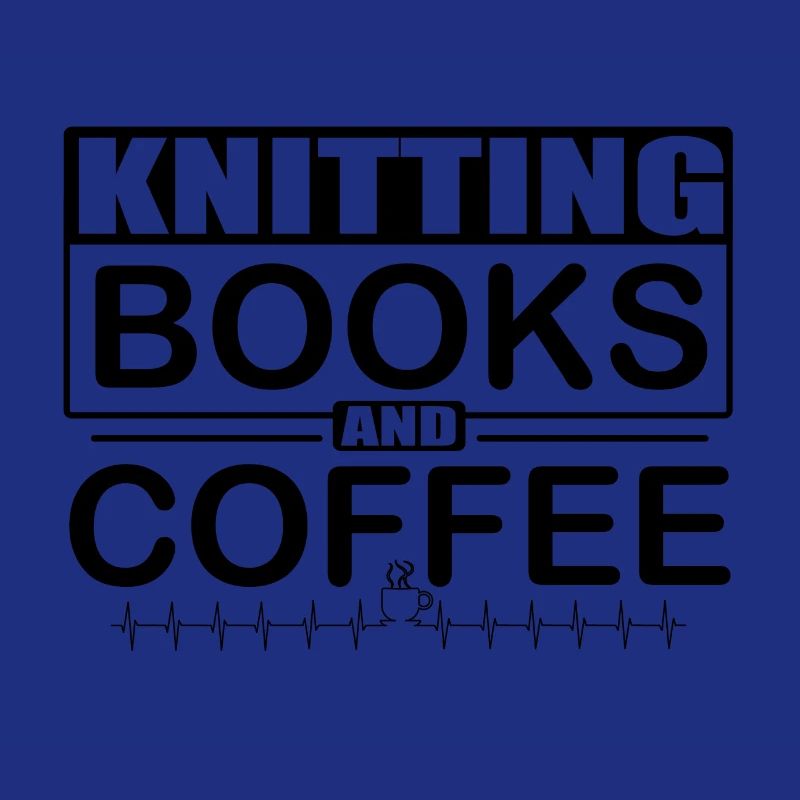 Strickbücher und Kaffee Spaß Stricker Geschenkidee