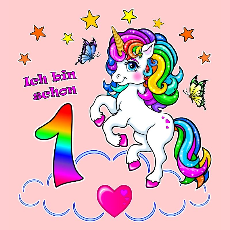 Mädchen 1 Jahre Geburtstag Einhorn