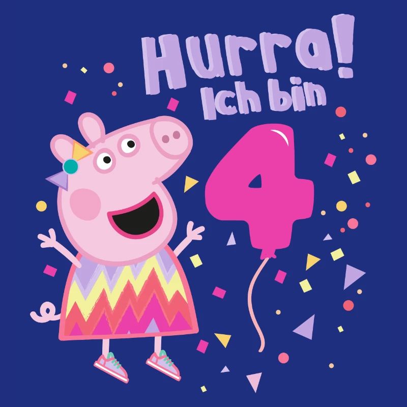 Peppa Wutz Hurra Ich Bin 4 Jahre Geburtstag