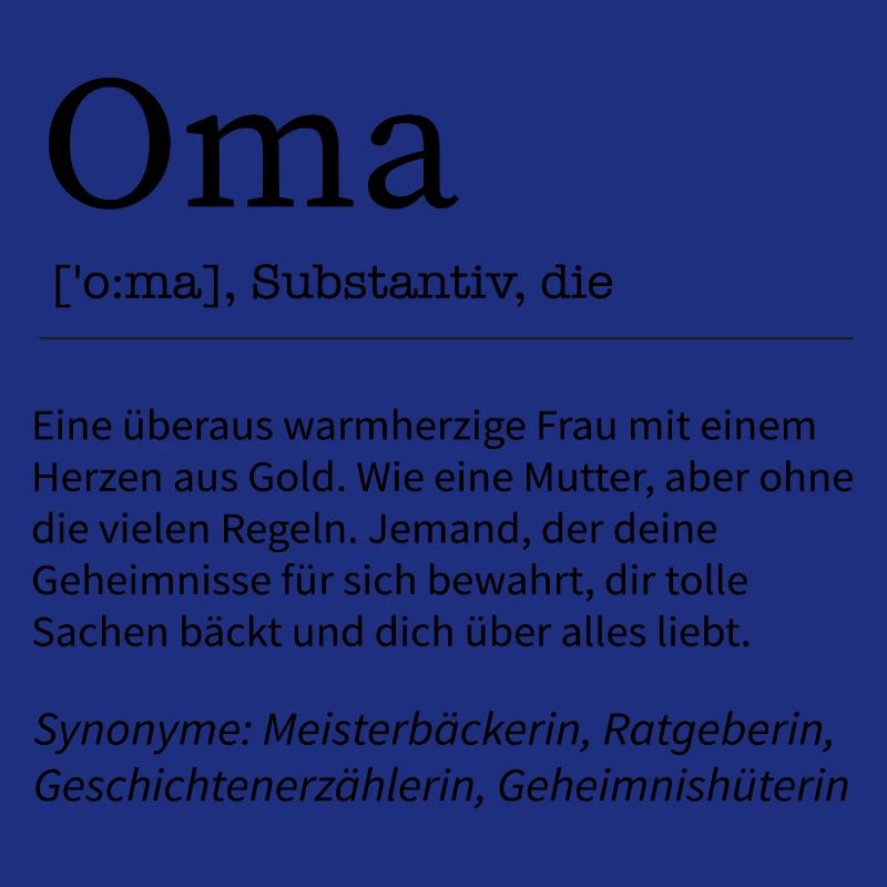 Oma Spruch Definition Großmutter Geschenkidee