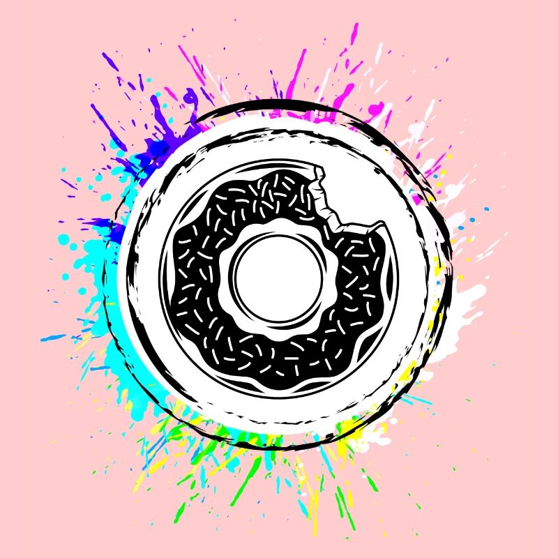 Donut Eating Colorful