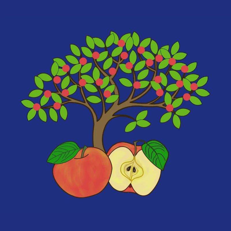 Apple tree, apple