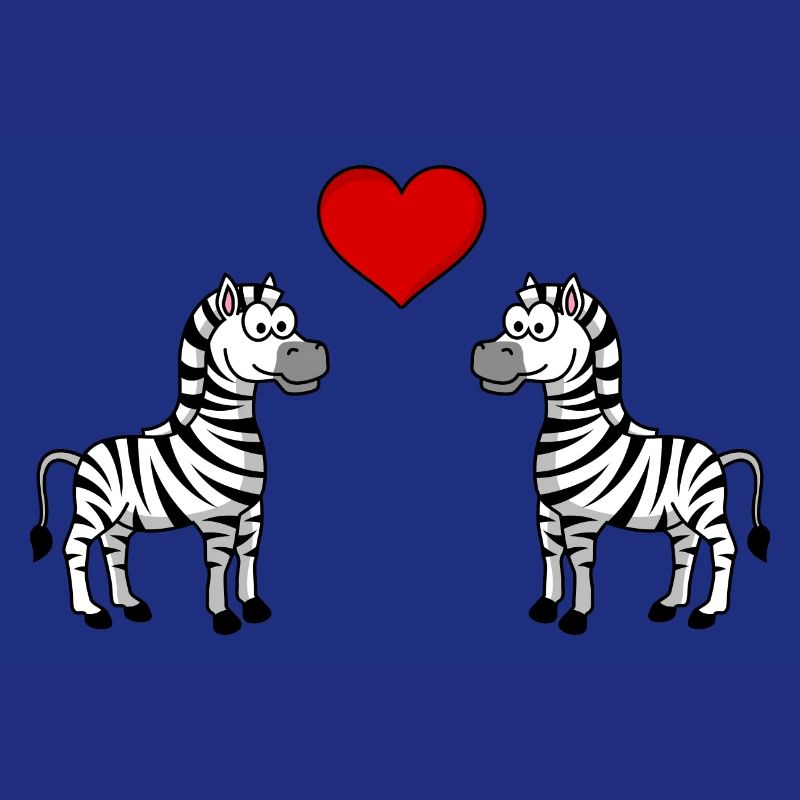 Zebra Comic Paar Liebe