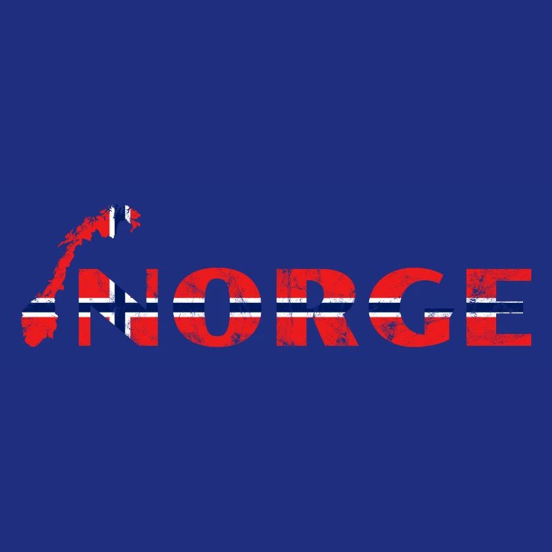 Norge Norwegian Map Flag