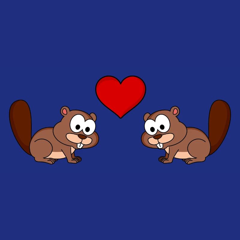 Biber Comic Paar liebe
