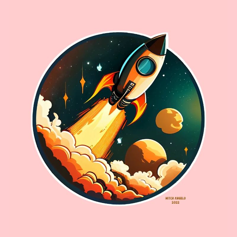 Fusée en route vers l'espace