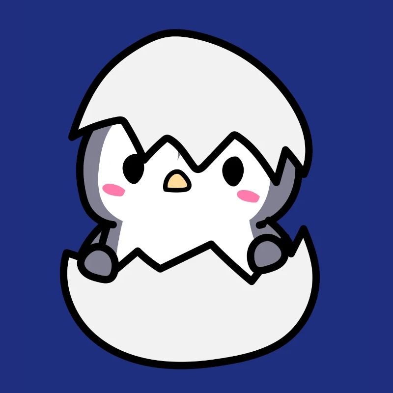 mignon bébé pingouin dans une idée coquille d'oeuf
