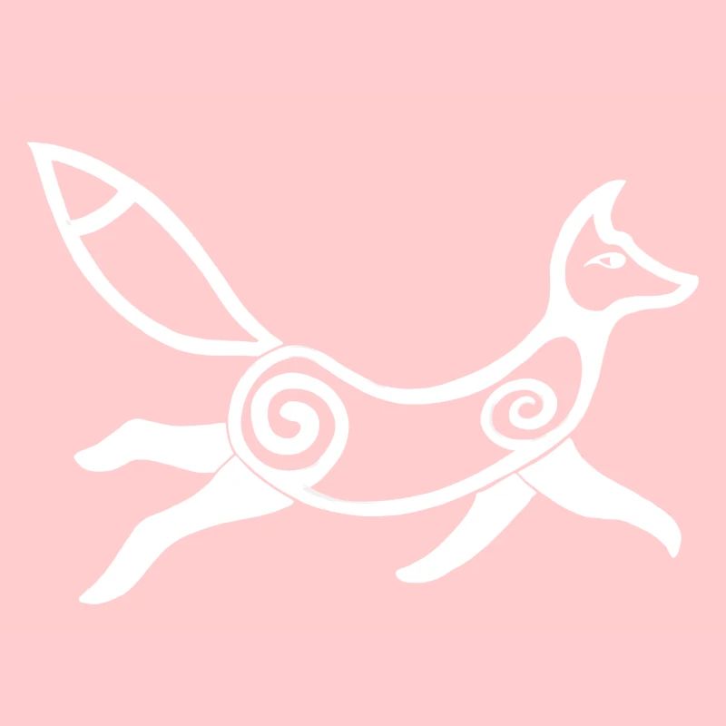 Celtic Fox in White