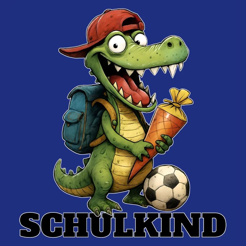 Einschulung Schulkind Krokodil Erstklässler