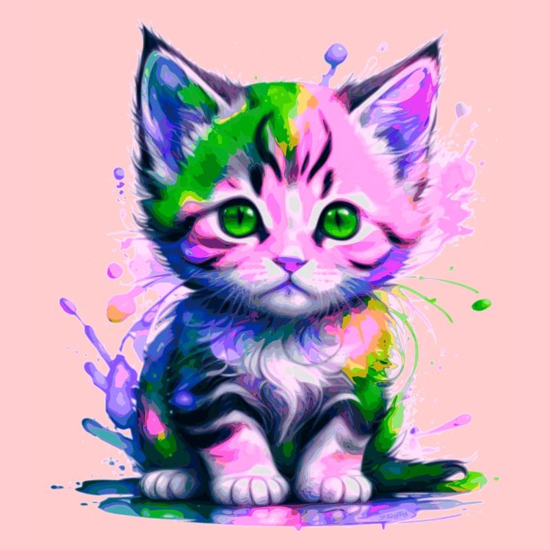 Pink-Green Kitty