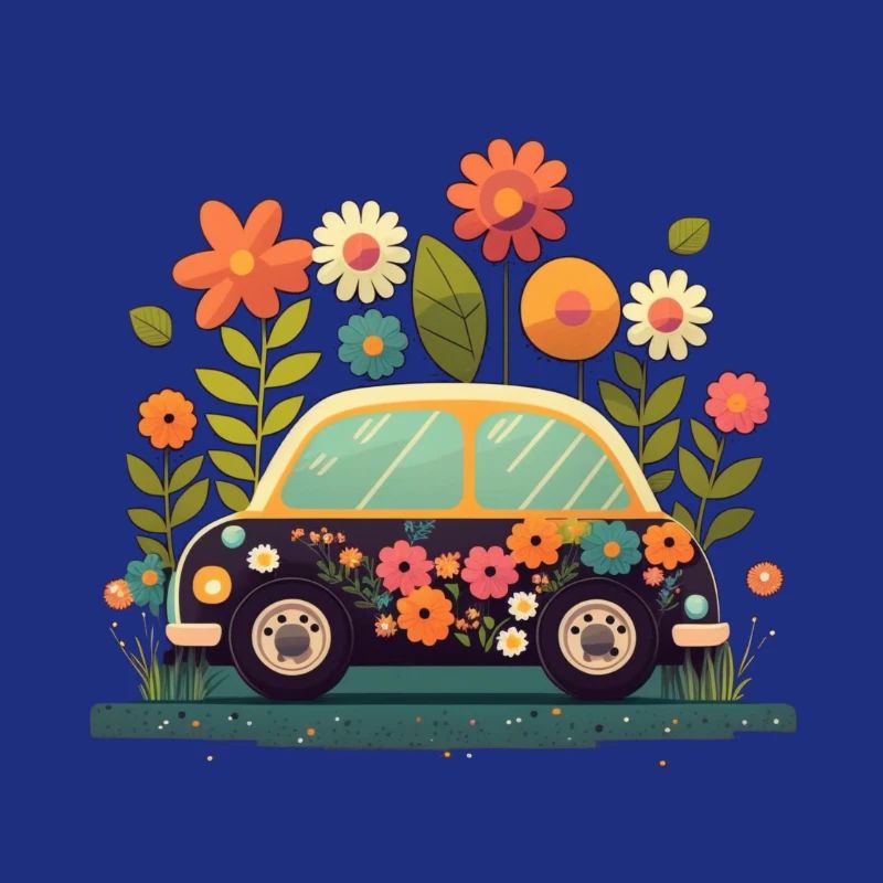 Süßes Blumen Auto 3