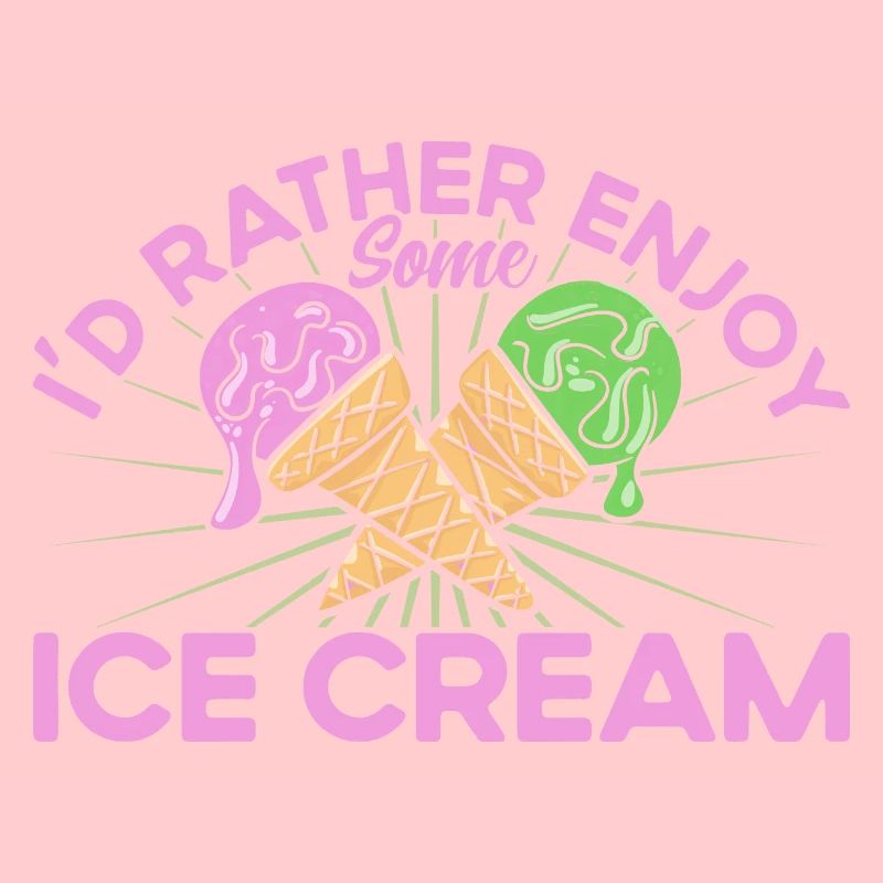 Ich würde lieber ein Eis genießen Eiscreme Geschen