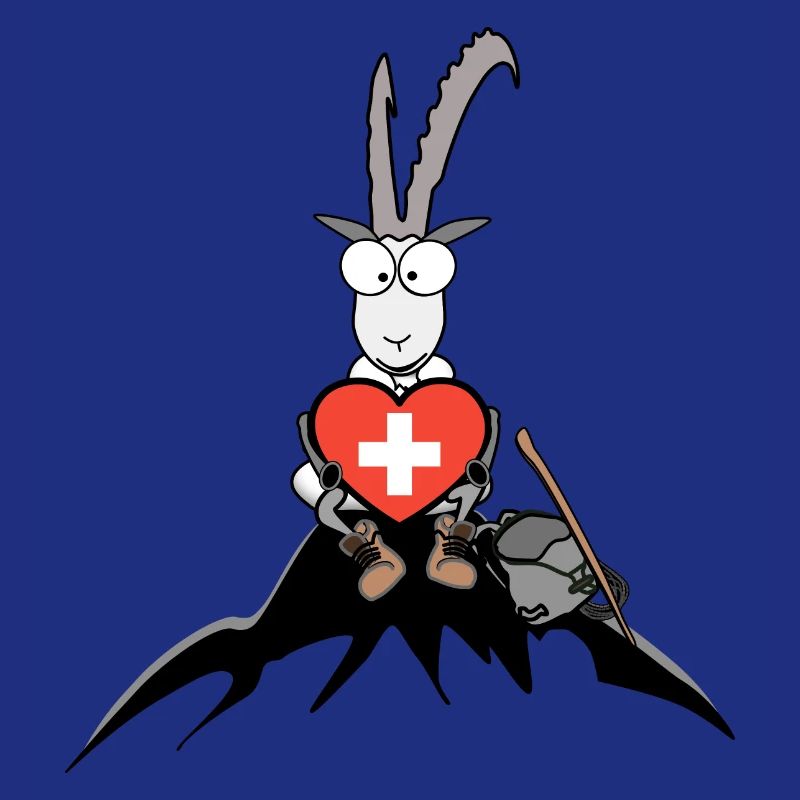 Schweizer Steinbock mit Herz