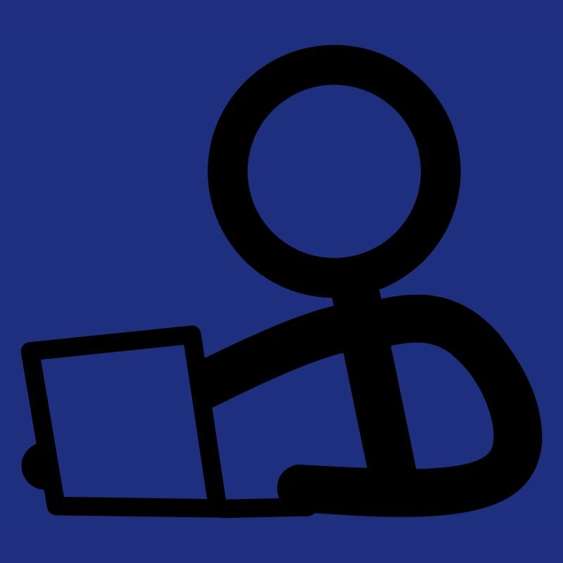 Stickman am Notebook