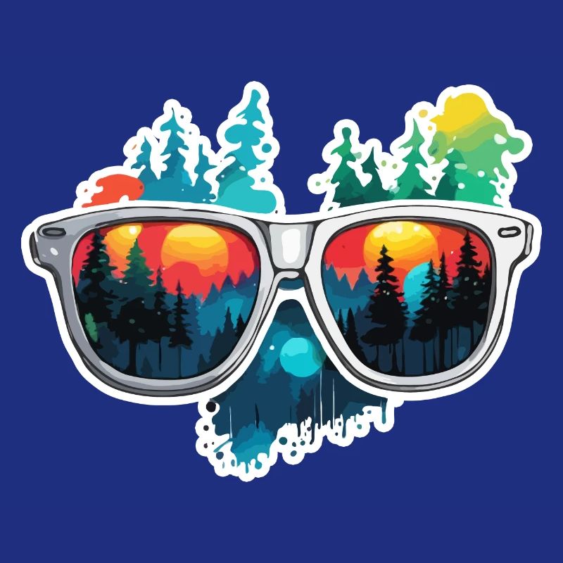Sunglasses / Reflection / Forest / Reflection