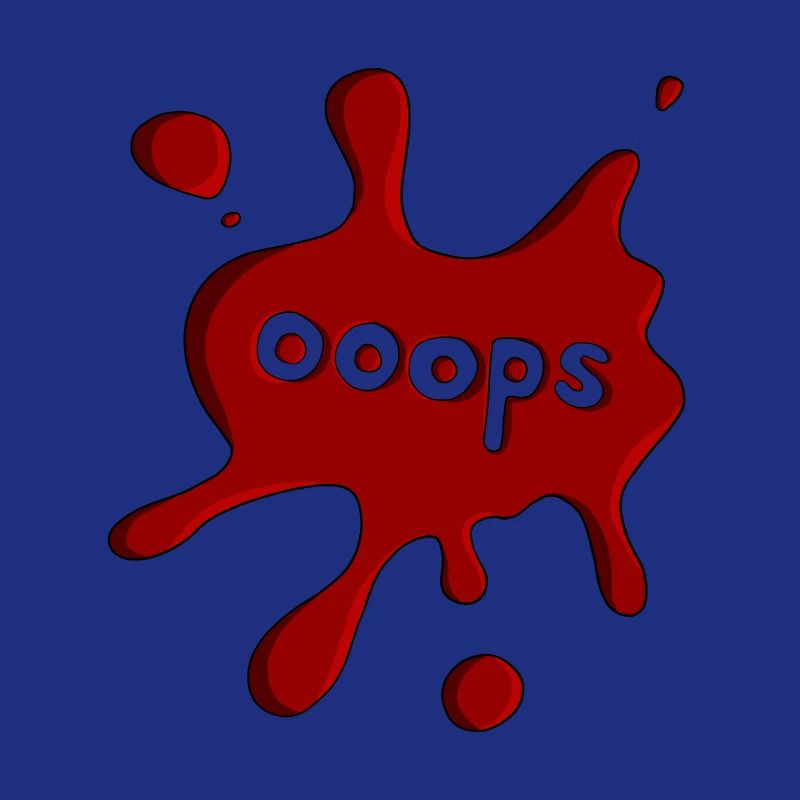Fleck ooops dunkelrot
