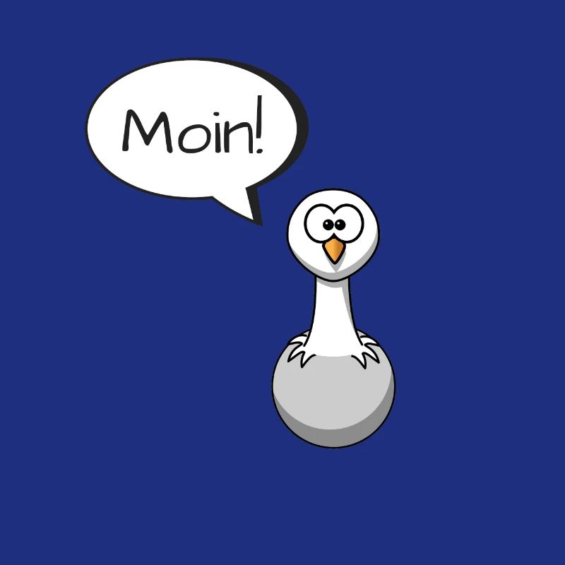 Hello! Seagull with speech bubble Funny gift idea