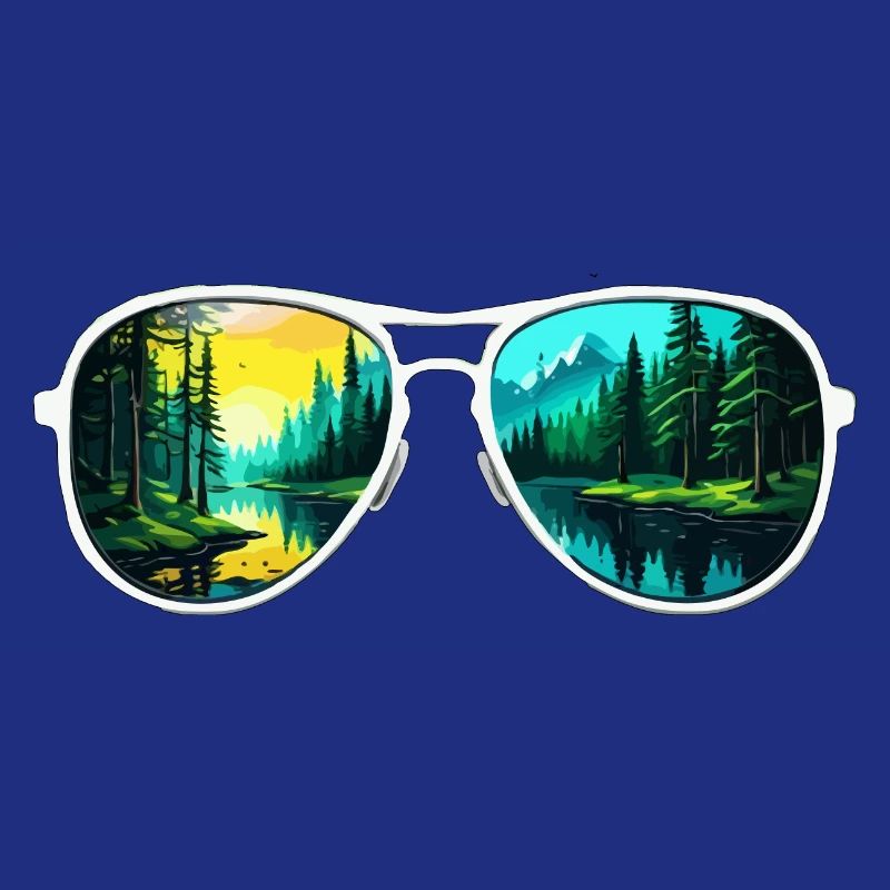 Sunglasses / Reflection / Forest / Reflection