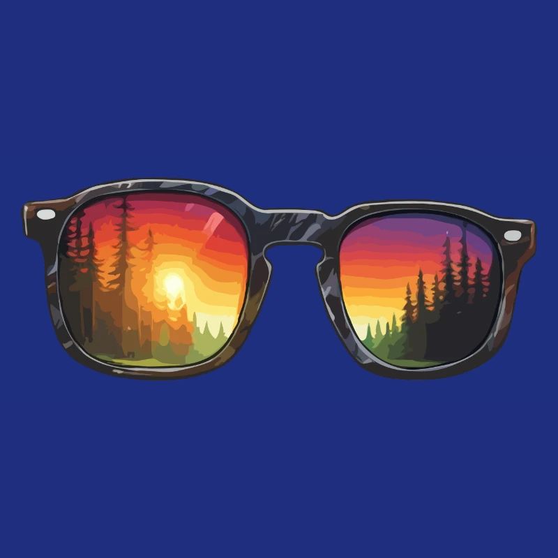 Sunglasses / Reflection / Forest / Reflection