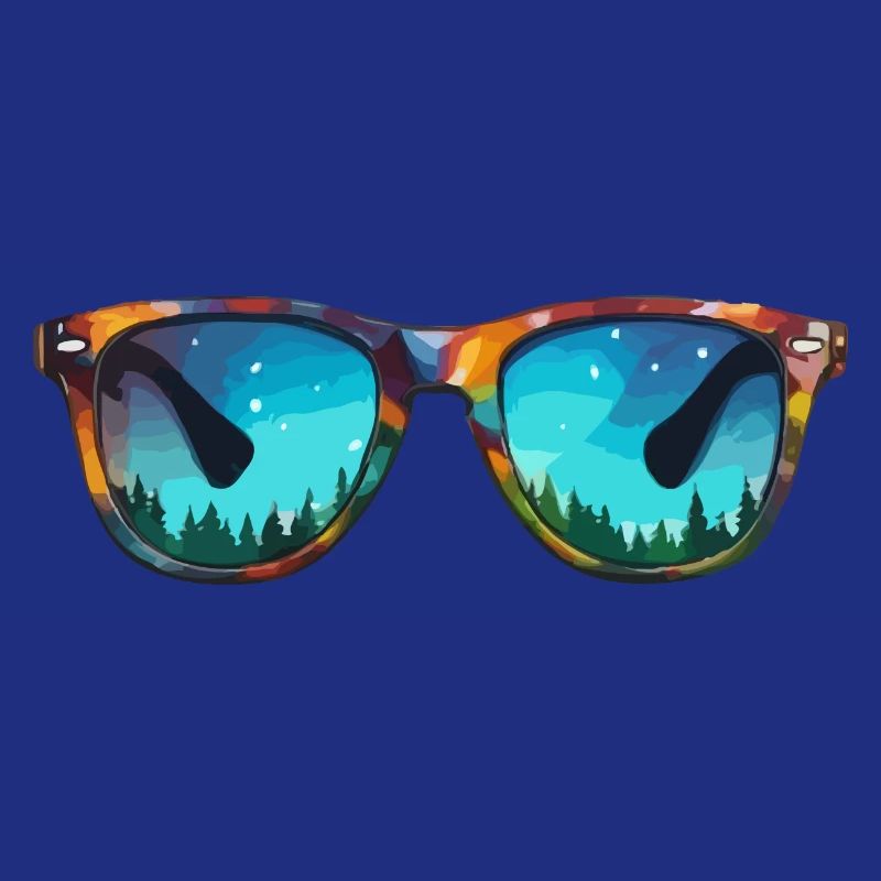 Sunglasses / Reflection / Forest / Reflection