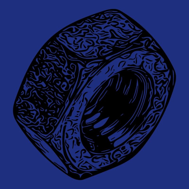 Surface sombre de l’écrou à vis