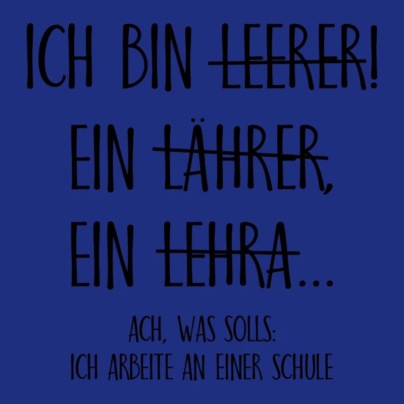 Ich bin ein Lehrer ich arbeite an einer Schule