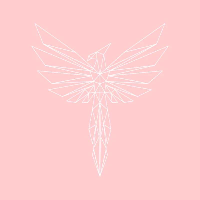 Polygon Phoenix Phönix Vogel Adler Design Geschenk