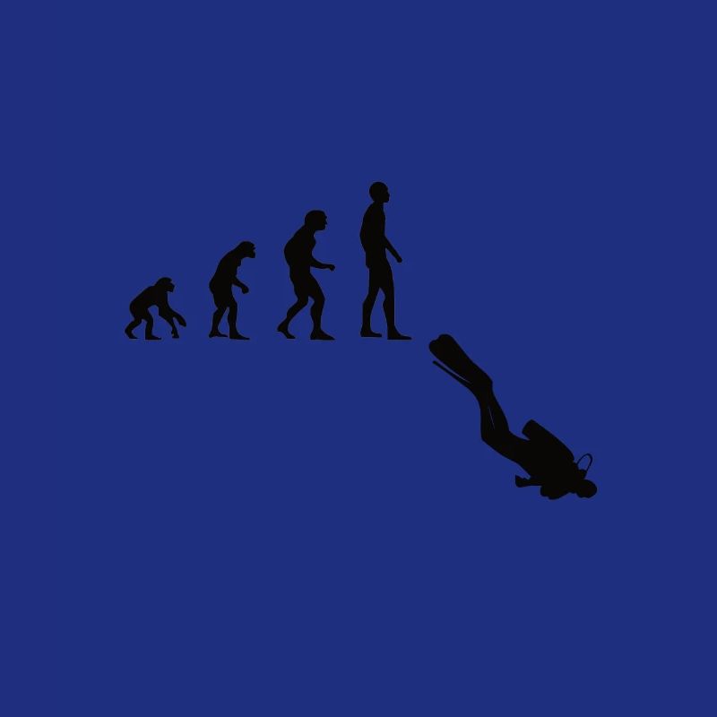 Tauchen Evolution | Menschen Entwicklung Idee