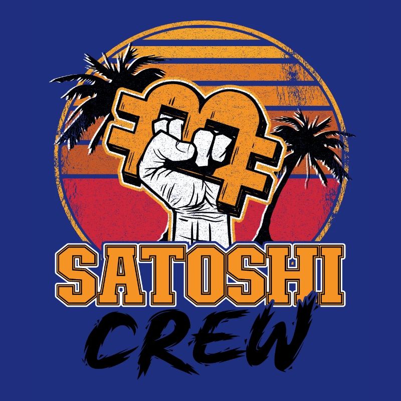 Satoshi Crew Vintage Cryptocurrency BTC Bitcoin