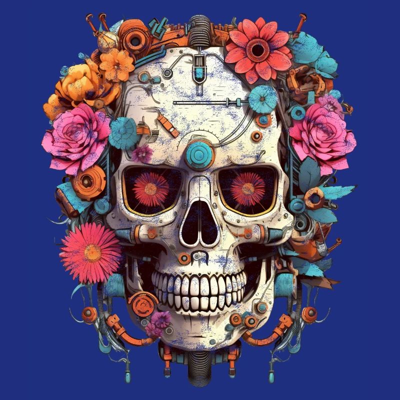 Cyborg Skull Robot Android Sugar Skull