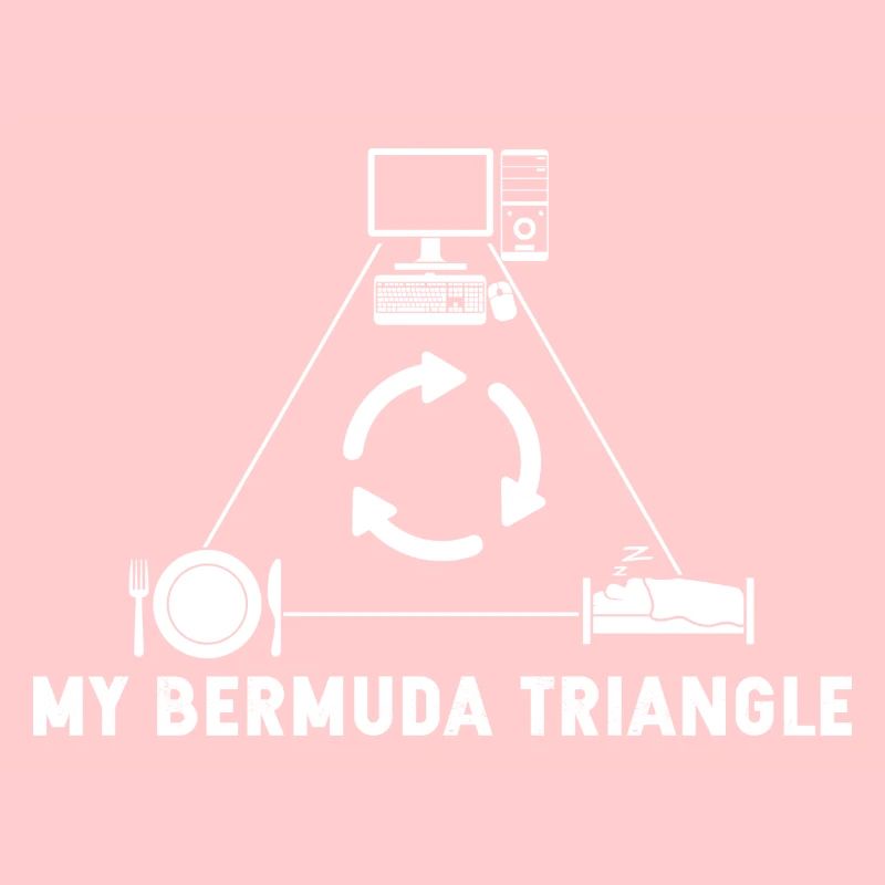 IT Computer Bermuda Triangle Food Sleep Gift