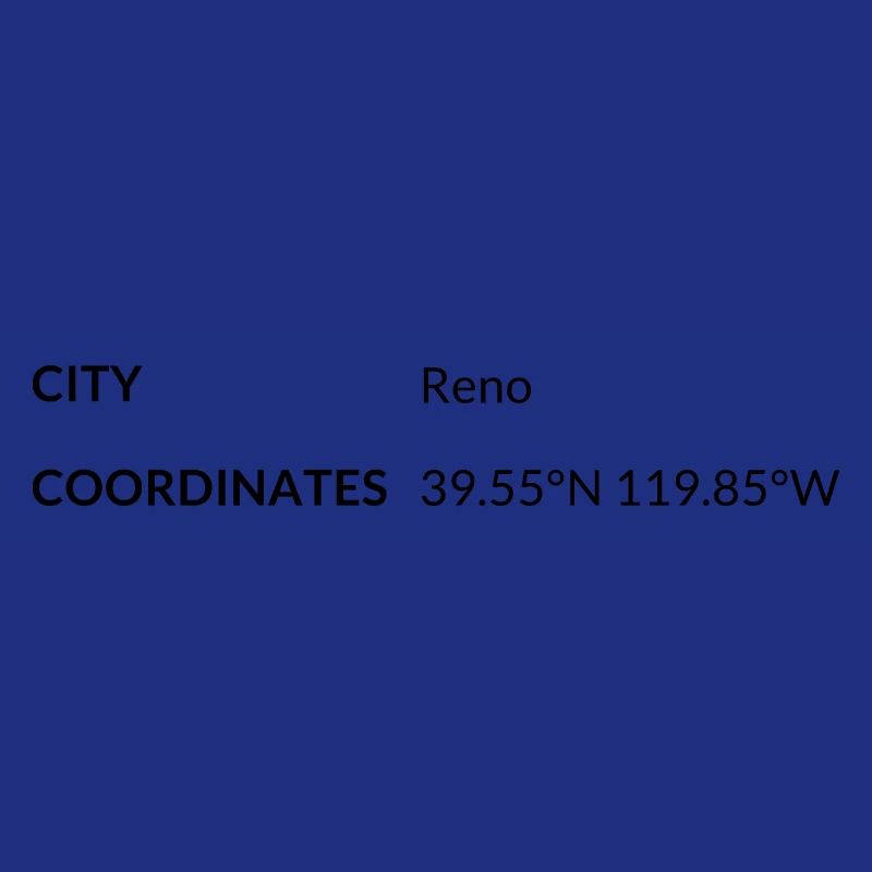 Reno, Nevada, USA coordinates