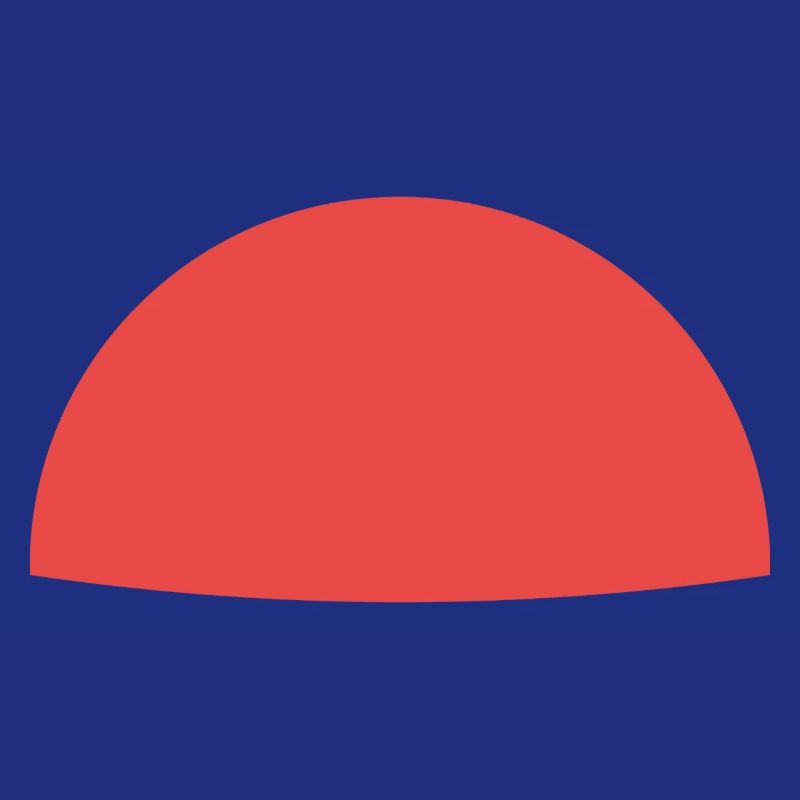 Clip - semicircle red