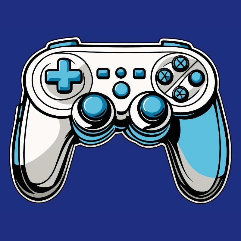 Controller Blue Illustration