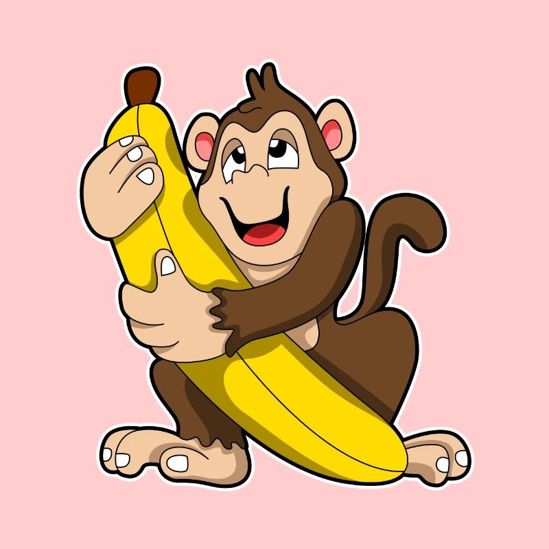 Affe mit Bananen