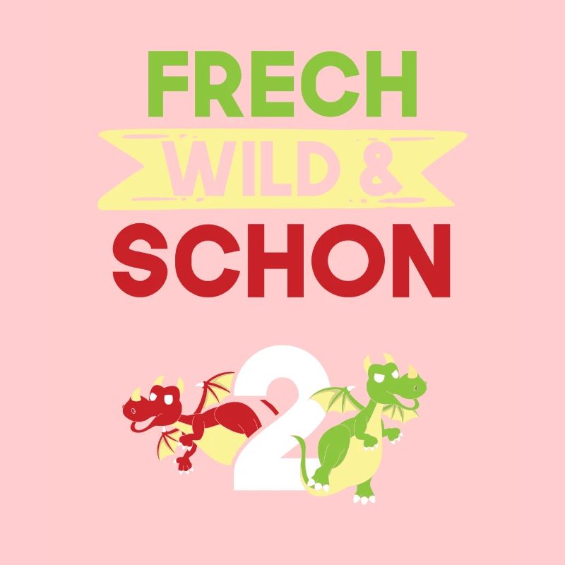 2 Jahre Geburtstag Junge Mädchen Drachen