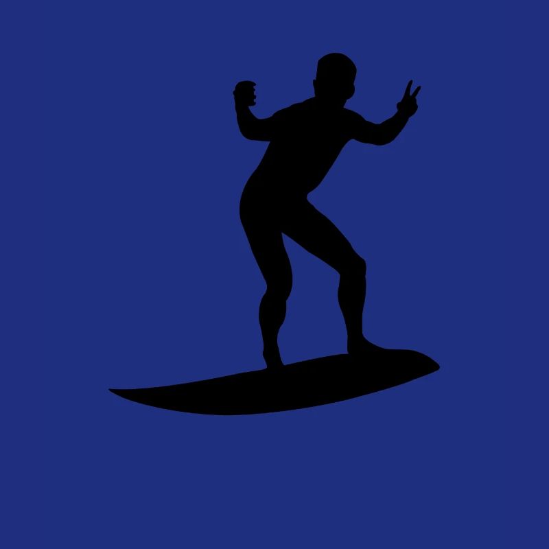 Silhouette de surfeur