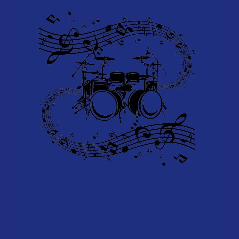 Musical Drum Set Drum Instrument Music Notes Drumm