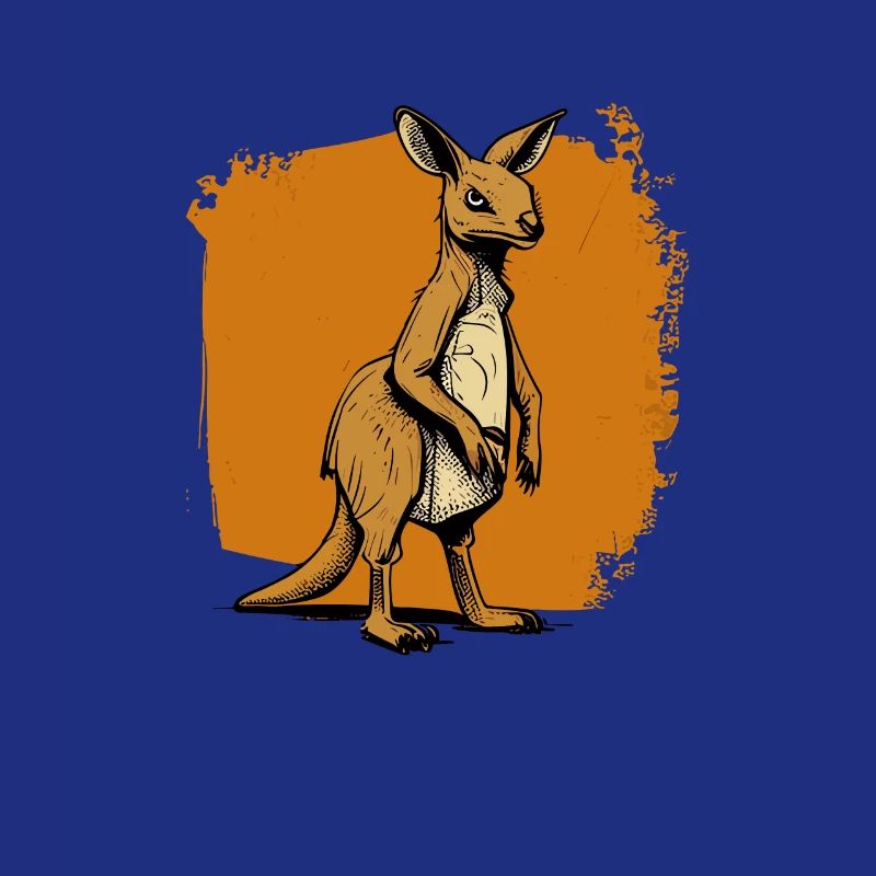 Kangaroo comic cartoon style