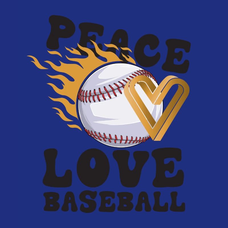 Mädchen Frieden Liebe Baseball