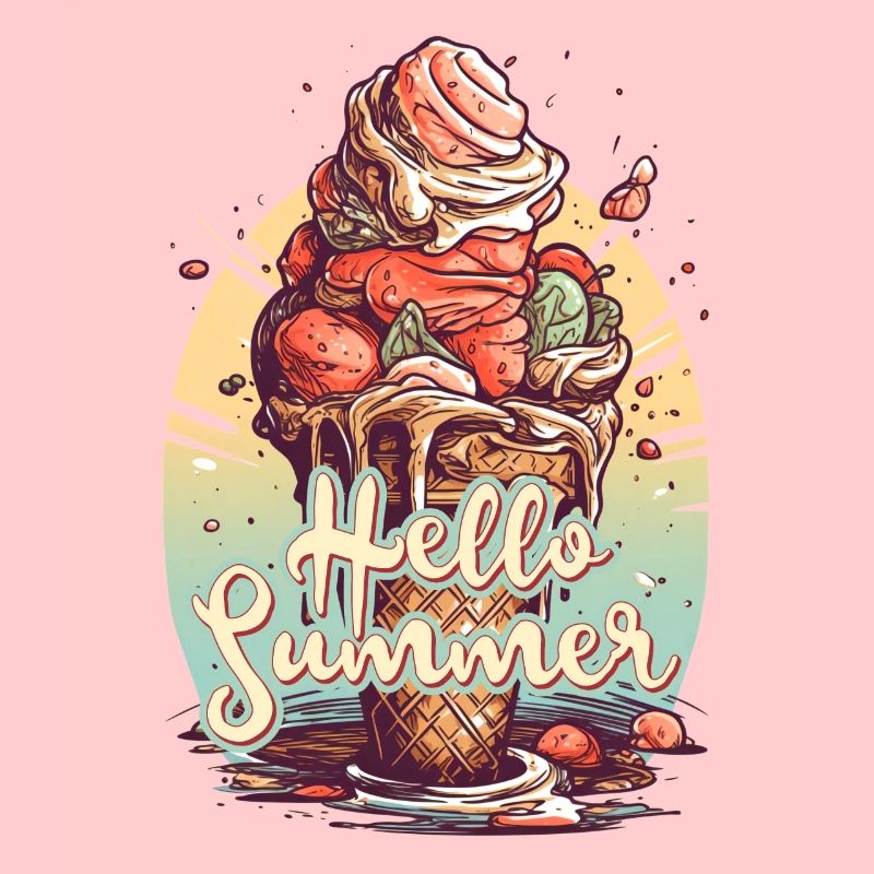 Hello Summer Eis Eiscreme Eisdiele