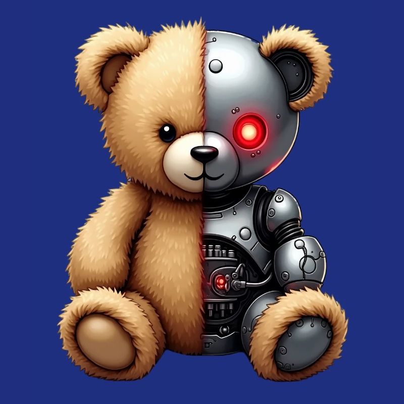Funny Robot Tech Teddy Bear Cyborg Animal Bear